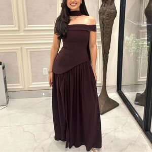 Babyboo Delilah plum maxi dress